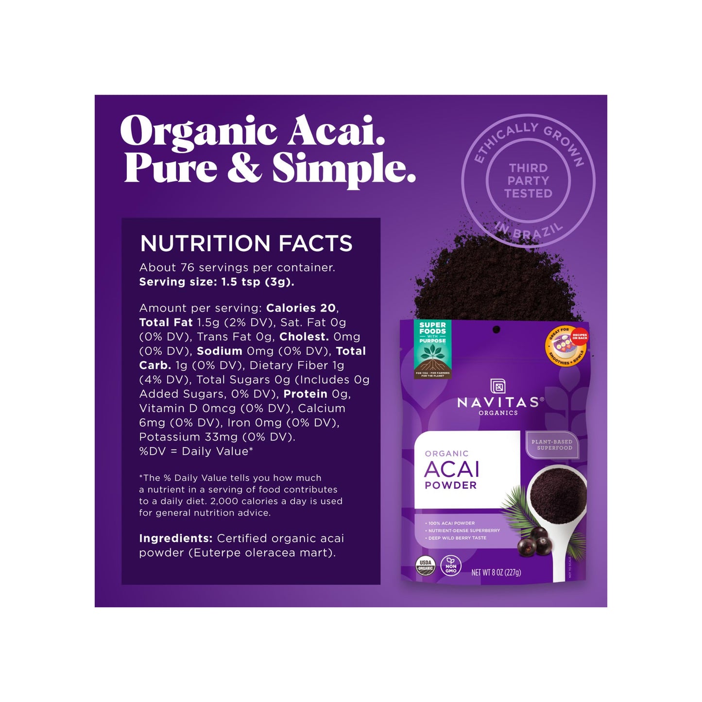 Organic Açaí Powder